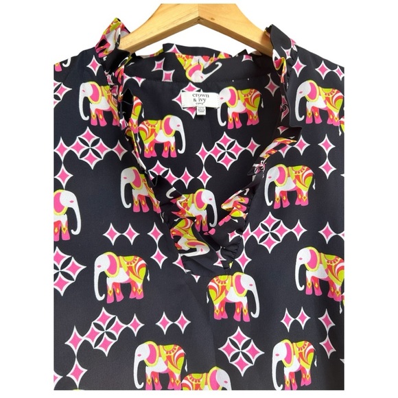 Crown & Ivy Curvy Elephant Print Sleeveless dress Sz 20W nwot ,011 - Picture 3 of 3